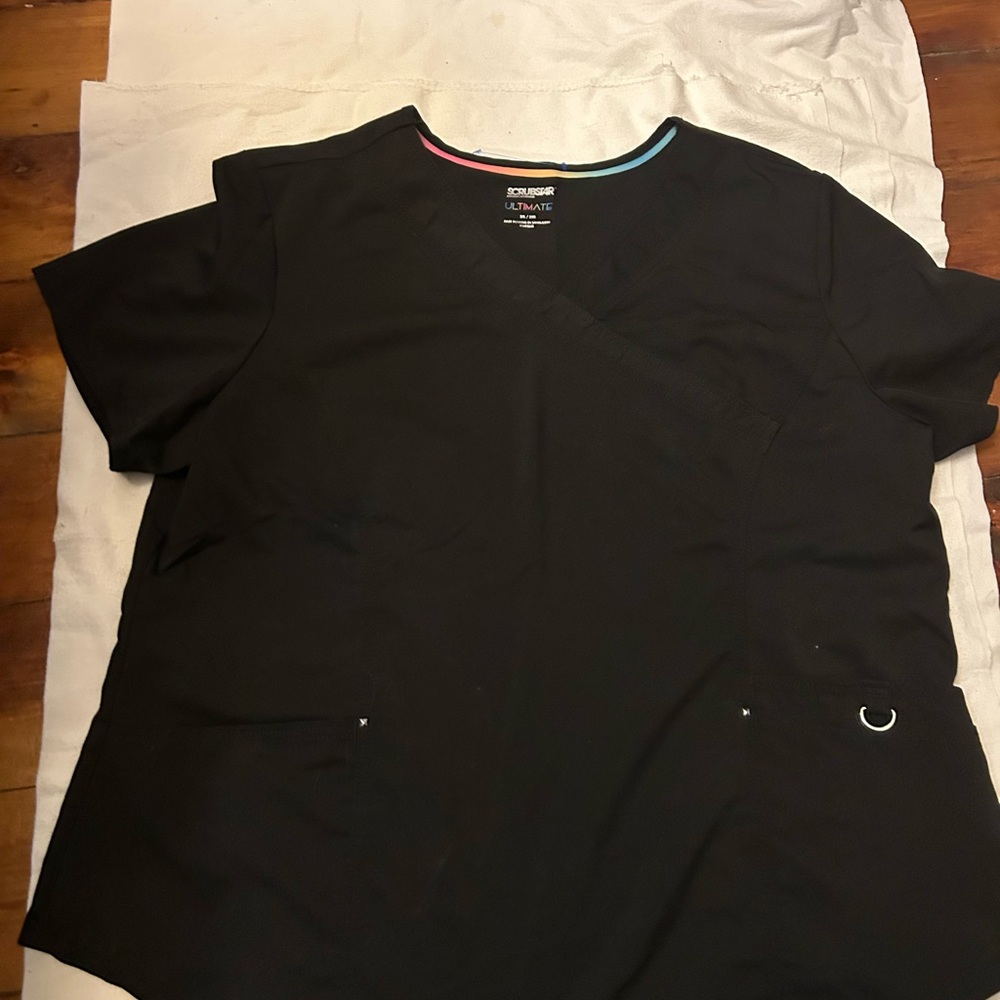 Scrubstar Women's Black Scrub Top